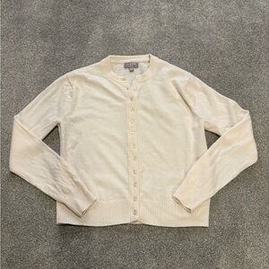 J. Crew Ivory Button-Up Cardigan